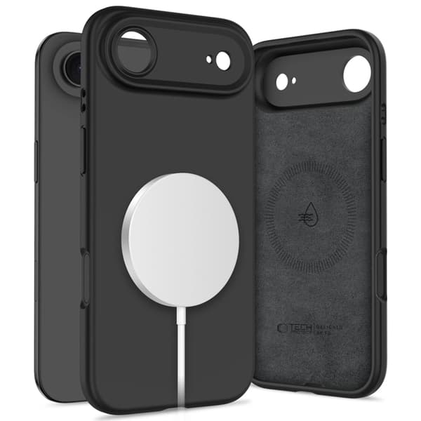 Tech-Protect iPhone Air Magsafe Silikone Telefontaske - Sort