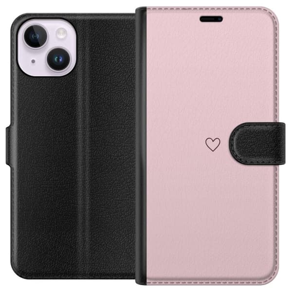 Pung Taske til Apple iPhone 15 med Lille Hjerte