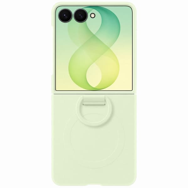 Samsung Mobilskal för Galaxy Z Flip 8 Silikon Ring Magnet - Grön
