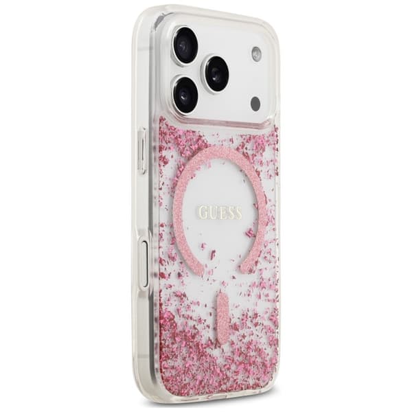 Guess Mobilskal För iPhone 18 Pro/17 Pro Magsafe Resin Bottom Glitter