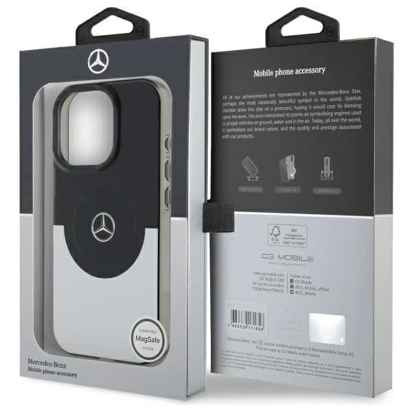 Mercedes Mobilskal till iPhone 16 Pro MagSafe Double Layer BiColor - Silver