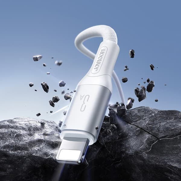 Joyroom USB-A till Lightning kabel 2m 3A Flash - Vit