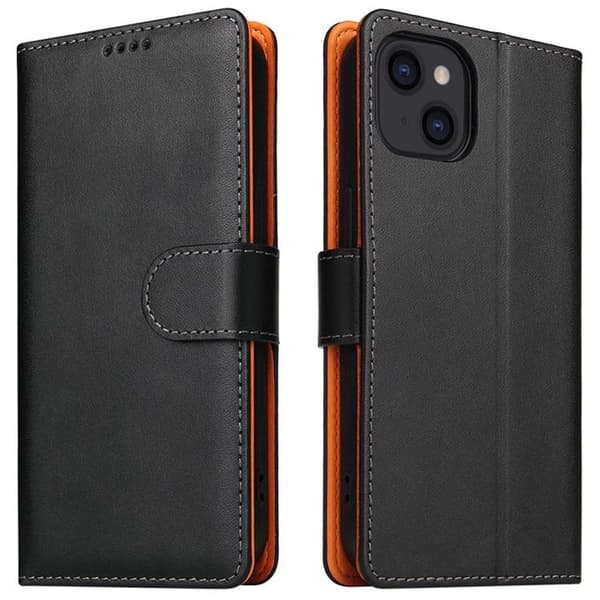 iPhone 14 Pro Lompakkokotelo Dual Flip - Musta