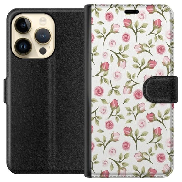 Pung Taske til Apple iPhone 14 Pro med Blomster