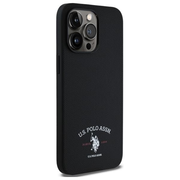 US Polo Telefontaske til iPhone 15 Pro Max Trykt DH Logo - Sort