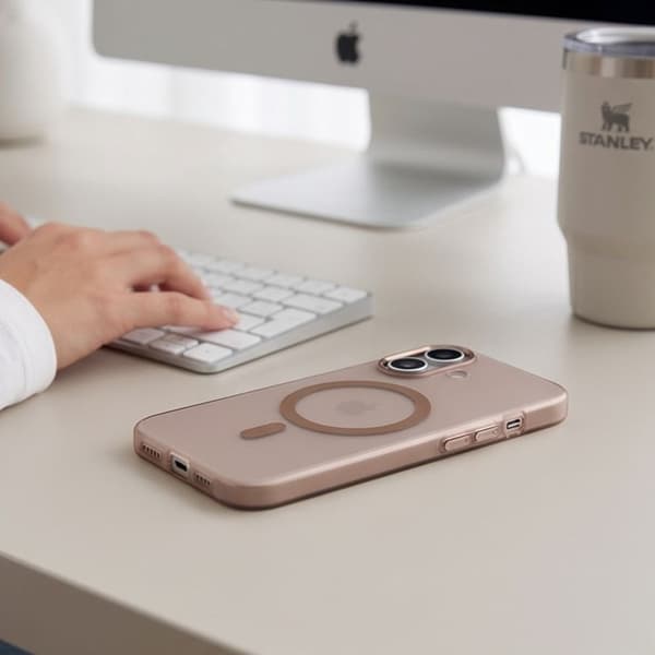 Tech-Protect Mobilcover Til iPhone 17 Magsafe Magzero - Mat Desert Guld