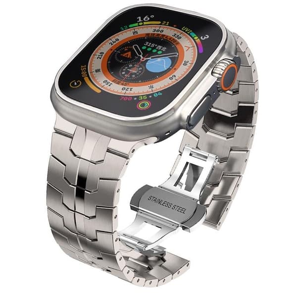 Tech-Protect Apple Watch (44/45/46/49mm) Armbånd Linjer - Sølv