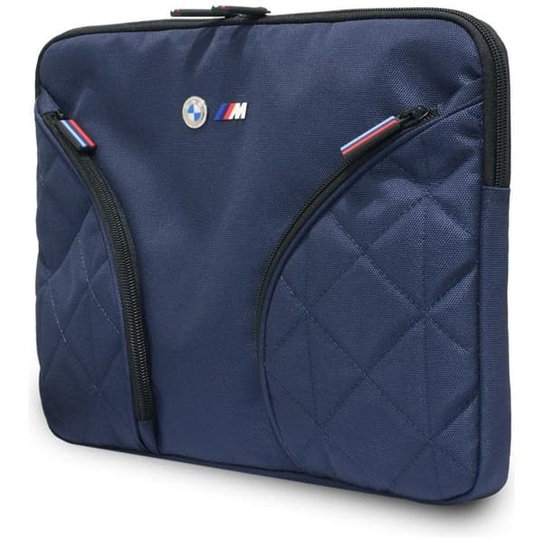 BMW Datorfodral 14" Nylon Pockets & Metal Logo - Navy