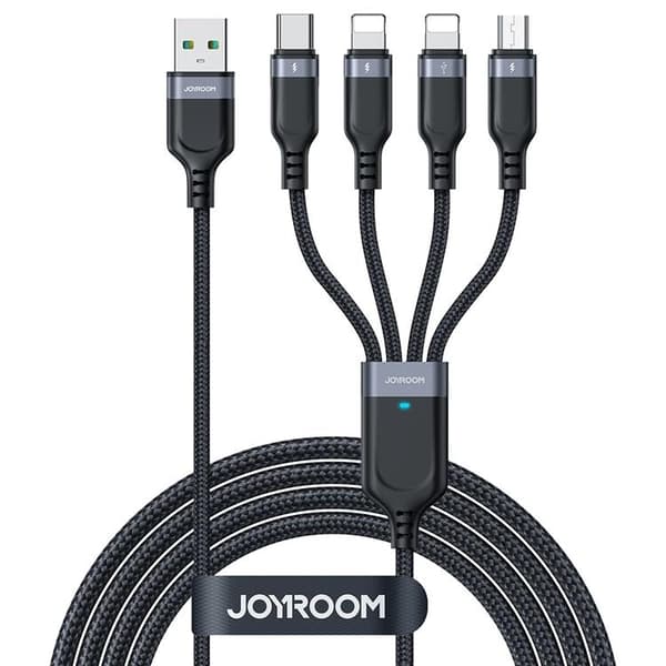 Joyroom 4in1 USB-A til USB-C Lightning microUSB-kabel 1,2 m