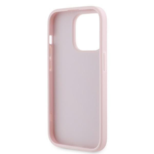 Karl Lagerfeld iPhone 14 Pro -kuori MagSafe Quilted Script Pinkki