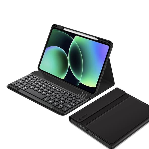 Tech-Protect-kotelo Xiaom Pad 7/7 Pro:lle näppäimistöllä - Musta