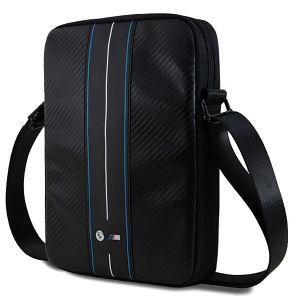 BMW Tablet Taske 8'' Carbon & Blå Stribe - Sort