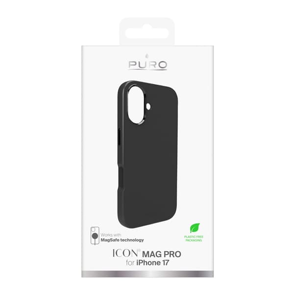 Puro Telefontaske til iPhone 17 Magsafe Flydende Silikone - Sort