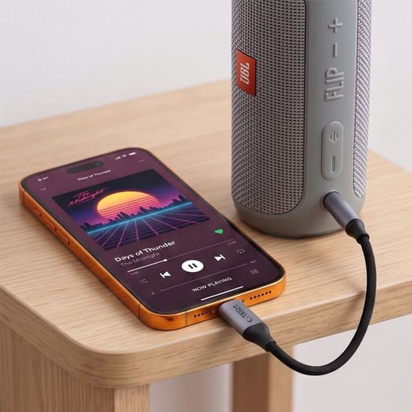 Tech-Protect Mini Jack 3.5mm USB-C-kaapelisovitin Ultraboost - Harmaa