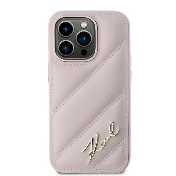 Karl Lagerfeld iPhone 14 Pro Max-cover MagSafe quiltet script