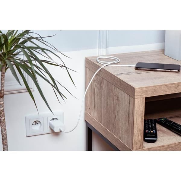 FORCELL USB-C till USB-C kabel 1m QC4.0 5A/20V PD100W - Vit