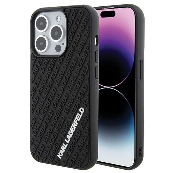 Karl Lagerfeld iPhone 15 Pro Etui MagSafe 3D Gummi Multi Sort