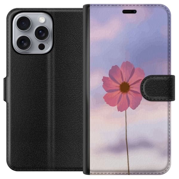 Plånboksfodral till Apple iPhone 16 Pro Max med Rosa blomma