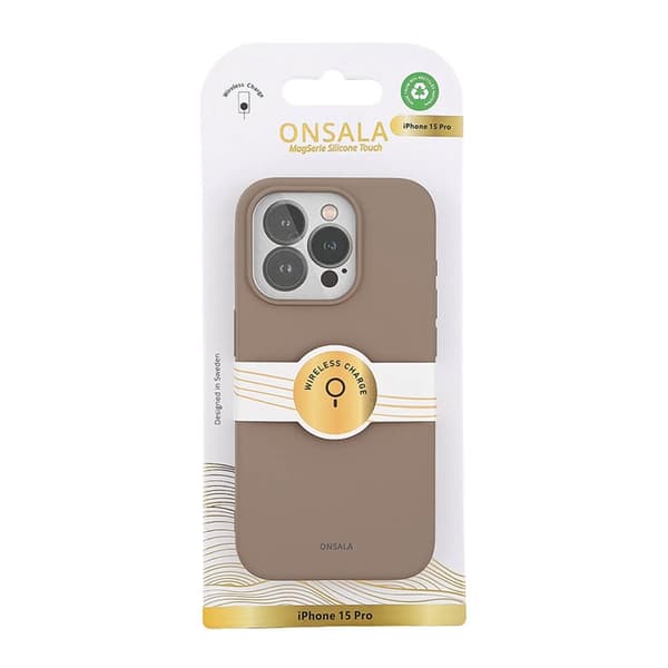 Onsala Mobilskal till iPhone 15 Pro Magsafe Silikon - Sand
