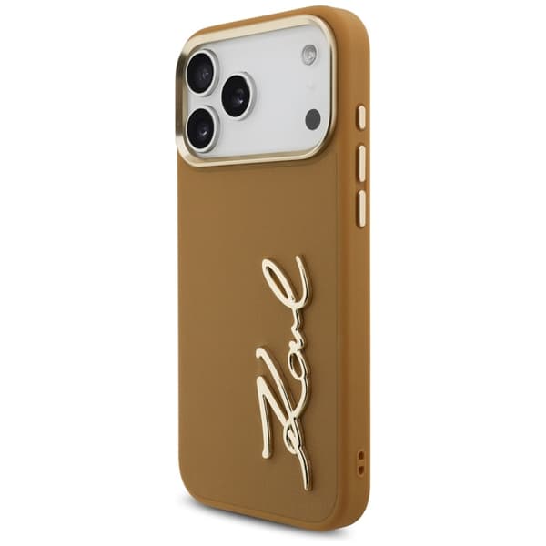 Karl Lagerfeld Mobilskal till iPhone 17 Pro Max Script Logo - Brun