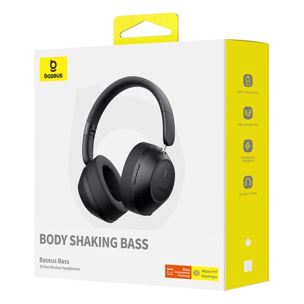 Baseus On-Ear Trådløse Hovedtelefoner Bluetooth 5.3 - Sort