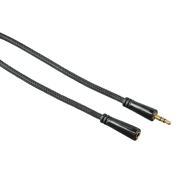 HAMA Audio Kabel 3.5mm-3.5mm Forlænger Guld Sort 3m