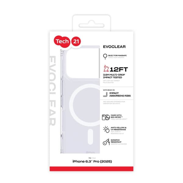 Tech21 Evo Clear MagSafe Apple iPhone 17 Pro Transparent