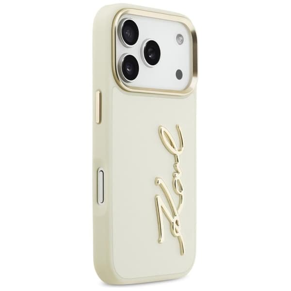 Karl Lagerfeld Mobilcover til iPhone 17 Pro Karl Script Logo - Beige