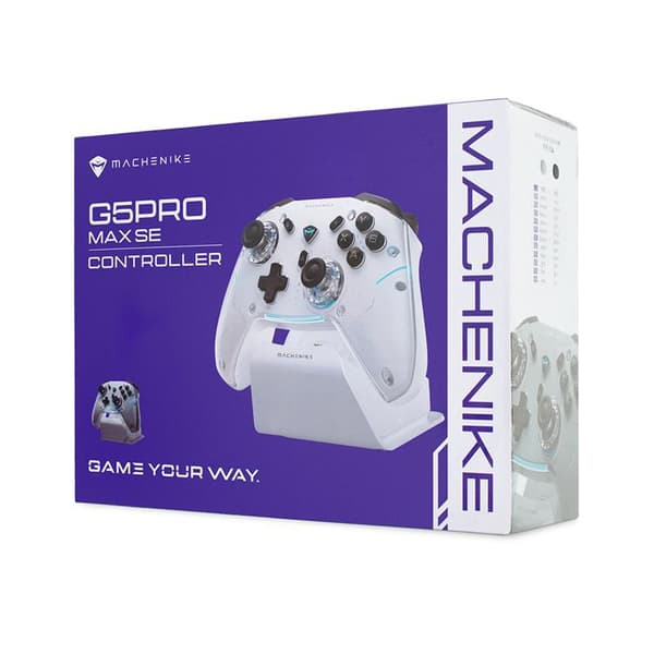 Machenike Trådløs Gaming Controller med Ladestation G5Pro Max - Hvid