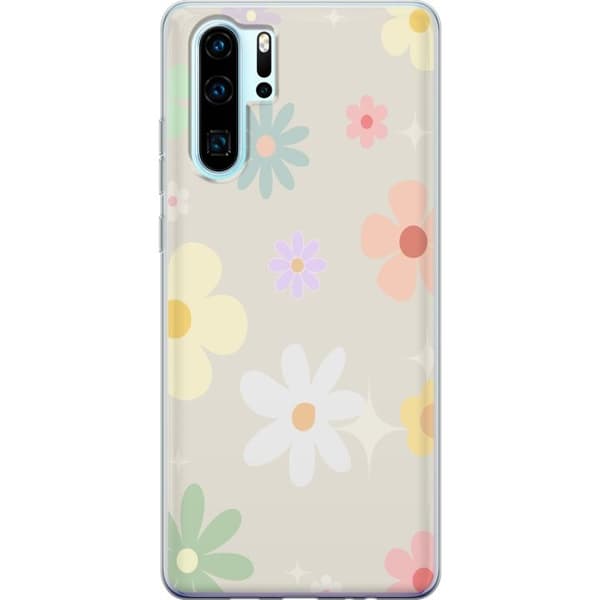 Cover til Huawei P30 Pro med fejende blomster