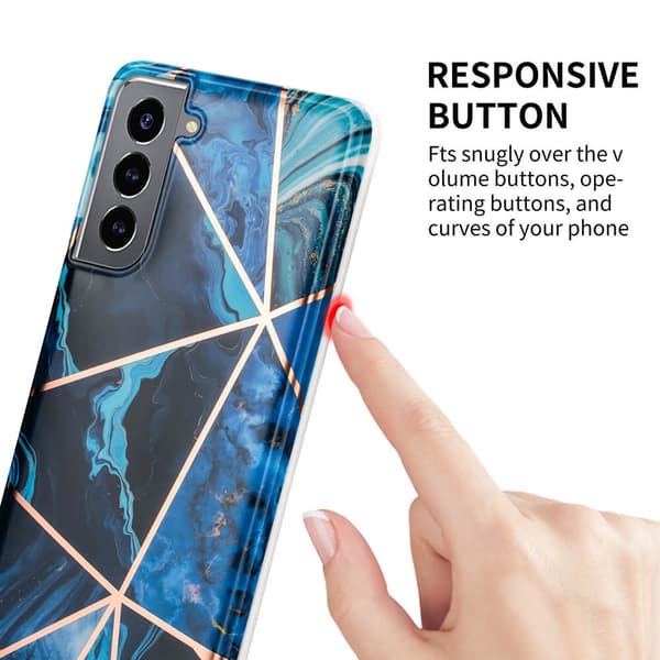 BOOM - Grid cover Galaxy S21 Plus - Lilla Marmor
