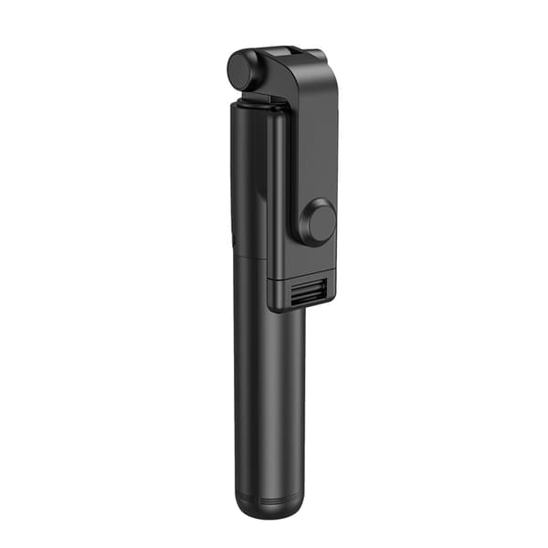 Selfiestick Teleskopstativ 1m med Telefonholder - Sort