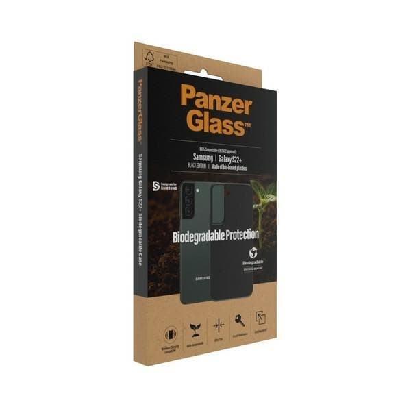 PanzerGlass Telefontaske til Galaxy S22 Plus Bionedbrydelig - Sort