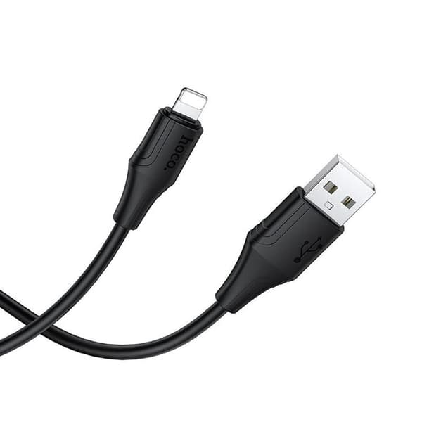 HOCO USB-A til Lightning Kabel 2.4A 1m Silikone X124 - Sort