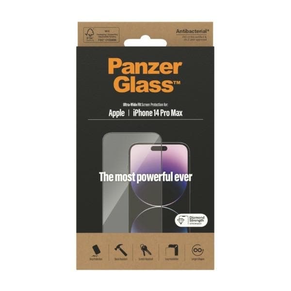 PanzerGlass iPhone 14 Pro Max karkaistu lasinen näytönsuoja