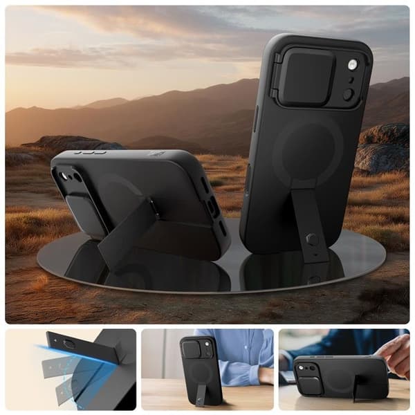 Tech-Protect Telefontaske til iPhone 17 Pro Magsafe Kevlar Aura - Sort