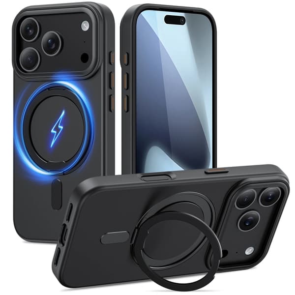 Tech-Protect Telefontaske til iPhone 17 Pro Magsafe Kickstand - Sort