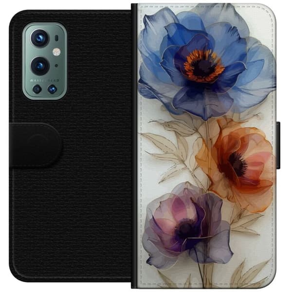 Plånboksfodral till OnePlus 9 Pro med Silkesblommor