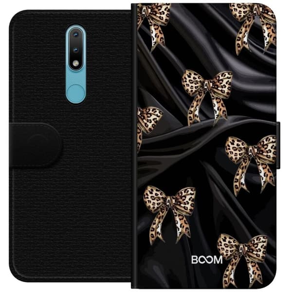 Plånboksfodral till Nokia 2.4 med Leopard Bow