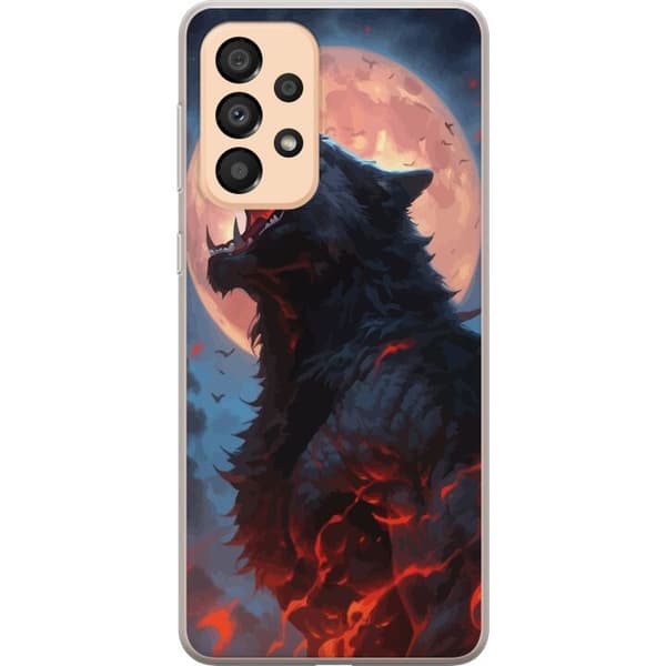 Telefontaske til Samsung Galaxy A33 5G med Howling Wolf
