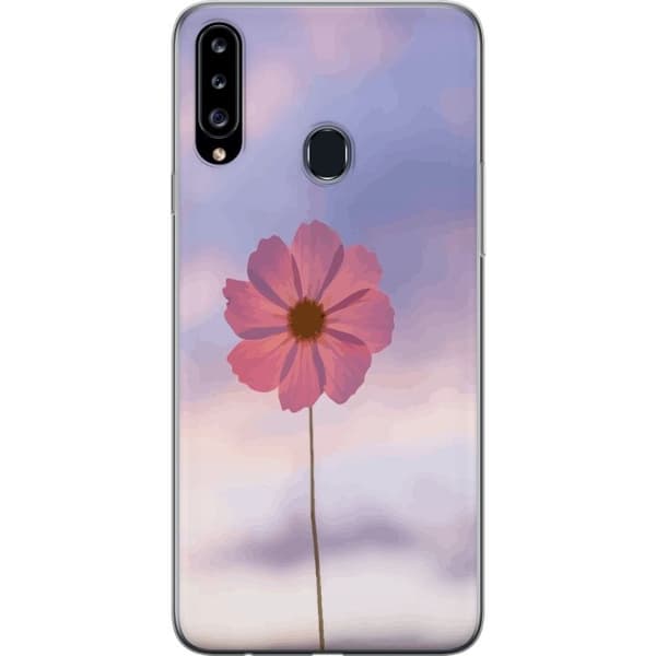 Mobilskal till Samsung Galaxy A20s med Rosa blomma