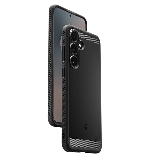 Spigen telefontaske til Galaxy S25 FE Rugged Armor - Mat Sort