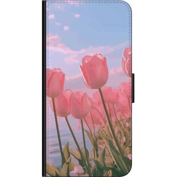 Plånboksfodral till OnePlus 8 med Rosa Tulpaner