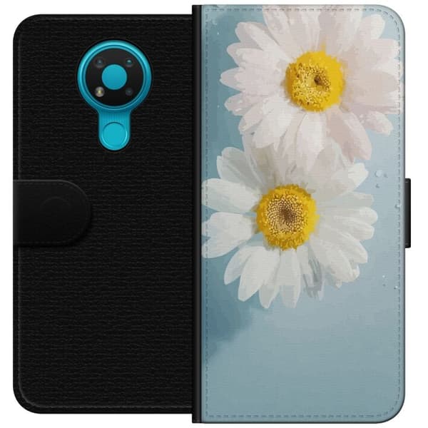Plånboksfodral till Nokia 3.4 med Sommarblommor