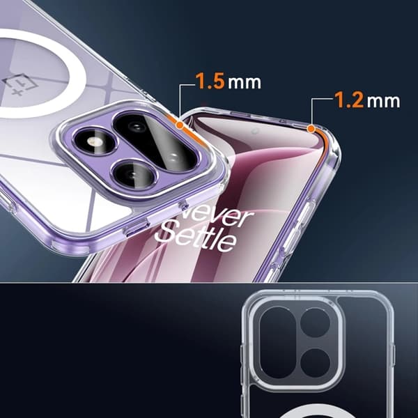 Tech-Protect Mobilskal För OnePlus 15 MagSafe Flexair Hybrid - Clear