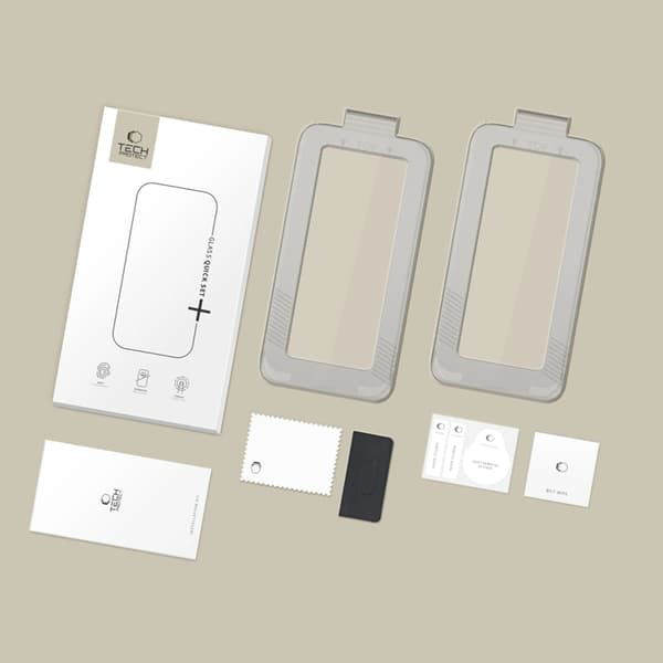 [2-Pack] Tech-Protect iPhone 17 Pro Max hærdet glas Skærmbeskytter - Sort