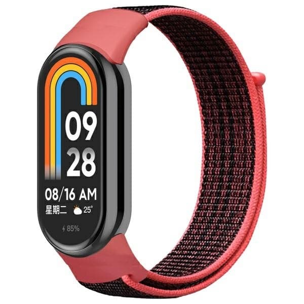 Beline Xiaomi Mi Band 9/8 ranneke NylonLoop - Punainen