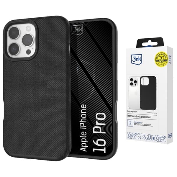 3mk Mobilcover Til iPhone 16 Pro Magsafe Fortis - Sort