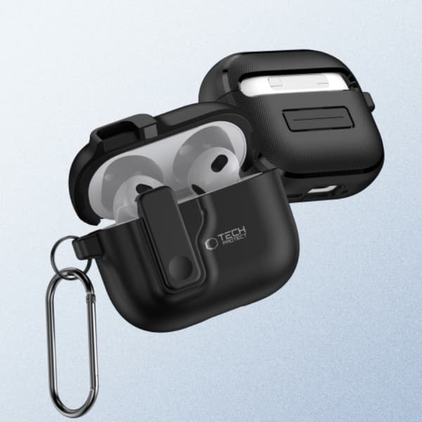 Tech-Protect Airpods 4 Etui Slim Hook - Sort