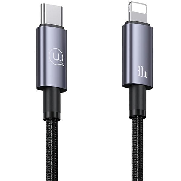 USAMS Kabel USB-C til Lightning 30W 1.2m (US-SJ662) - Stålgrå